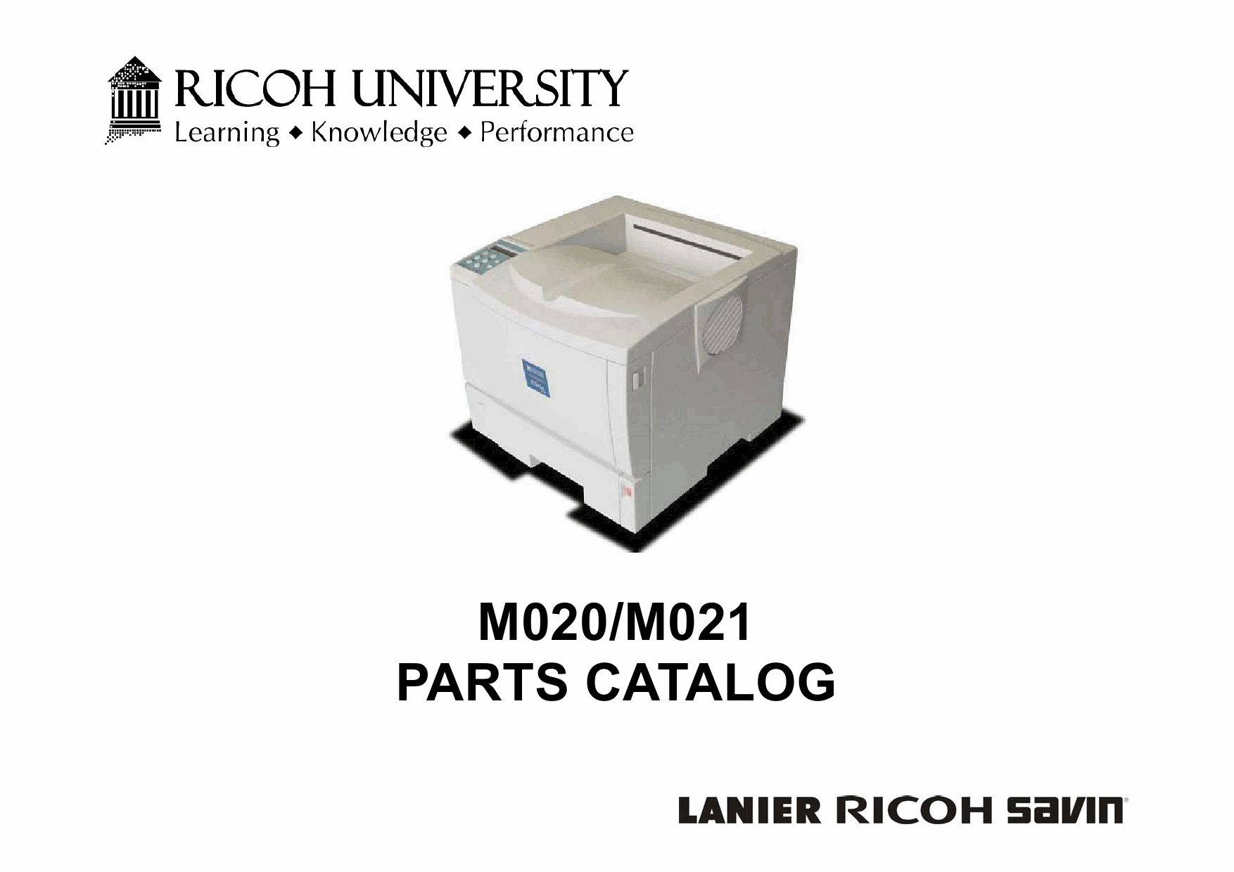 RICOH Aficio SP-5200DN 5210DN M020 M021 Parts Catalog-1